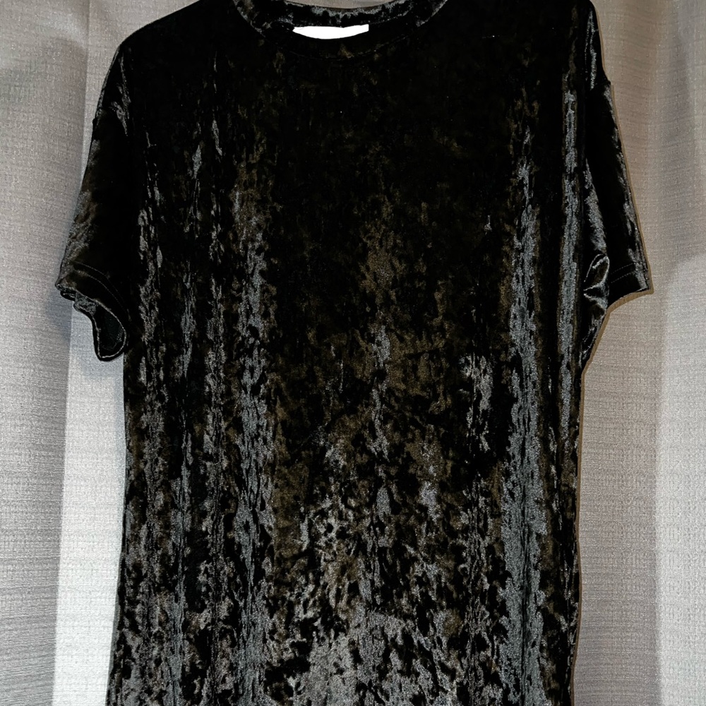 Knee length velour dress